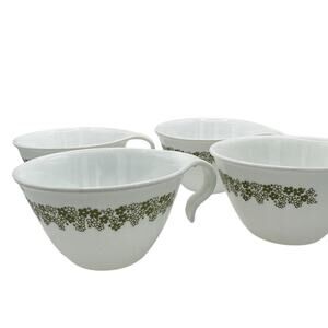 Vintage Corelle Pyrex Spring Blossom Crazy Daisy Coffee Cups Set of 4